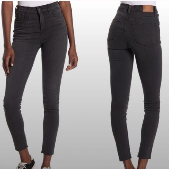 Madewell 9" Mid Rise Skinny Raw Edge Jean Sz 24 - Picture 1 of 6